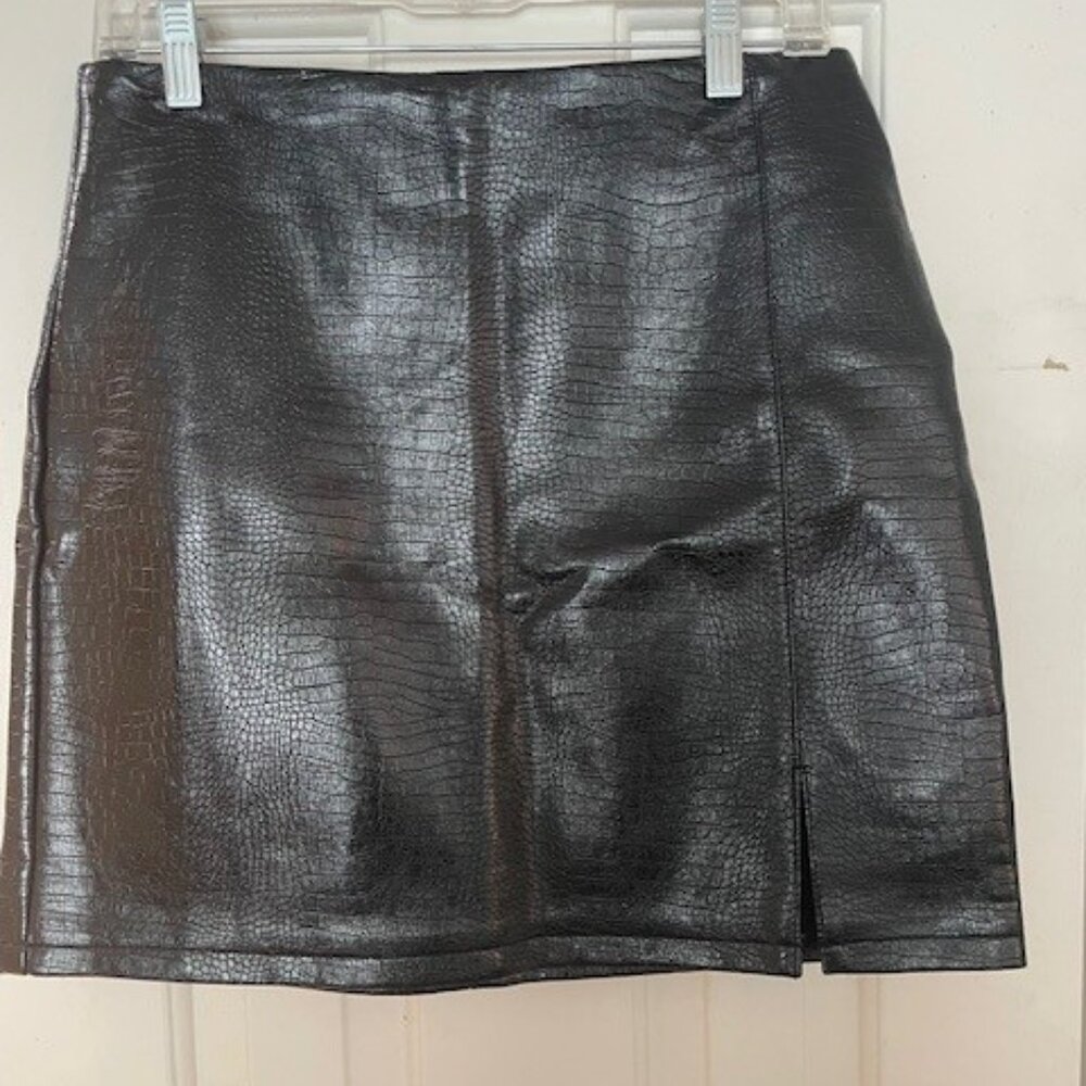 Topshop faux leather skirt